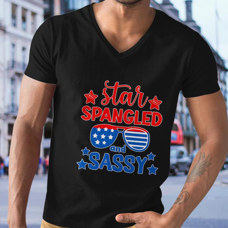 Funny 4Th Of July Star Spangled And Sassy Men V-Neck Tshirt