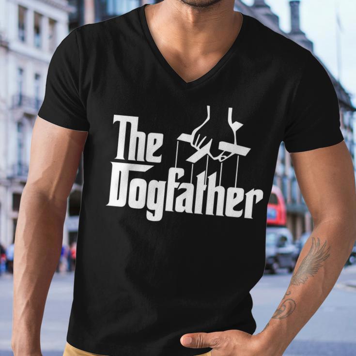 Funny Dog Father The Dogfather Men V-Neck Tshirt