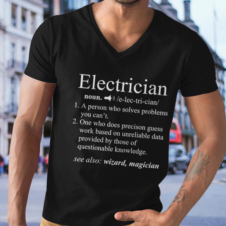 Funny Electrician Definition Shirt Electrical Engineer Gift Men V-Neck Tshirt