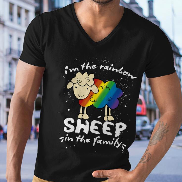 Funny Gay Pride Lgbt Gay Lesbian Im The Rainbow Sheep Gift Men V-Neck Tshirt