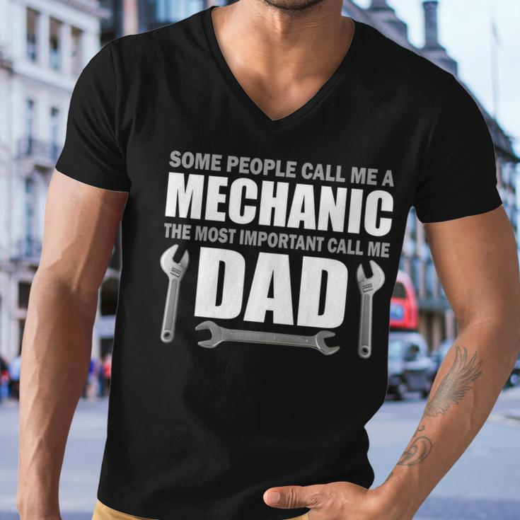 Funny Mechanic Dad Tshirt Men V-Neck Tshirt
