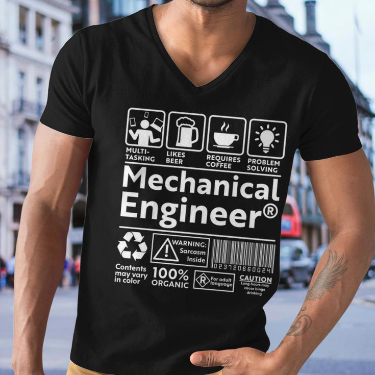 Funny Mechanical Engineer Label Men V-Neck Tshirt