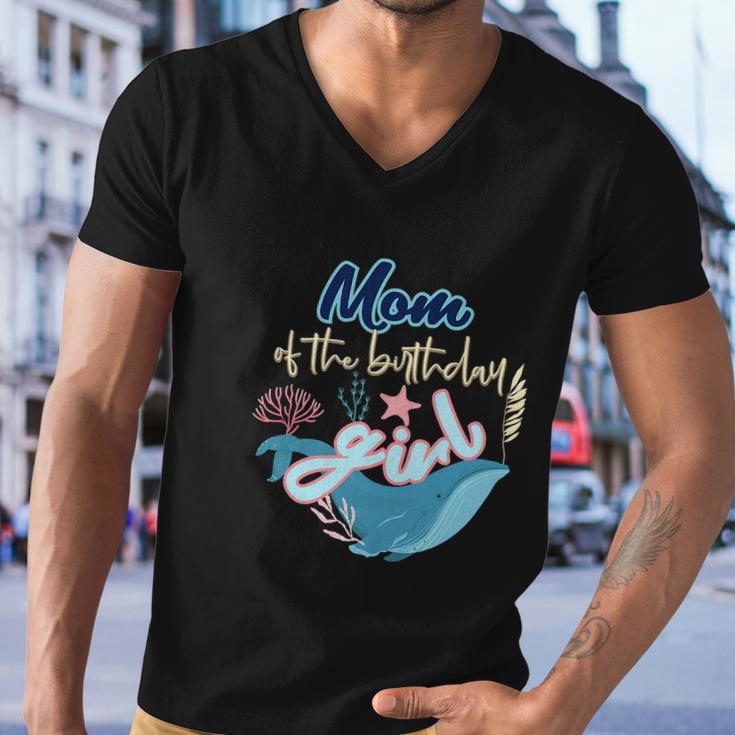 Funny Mom Of The Birthday Girl Under The Sea Men V-Neck Tshirt