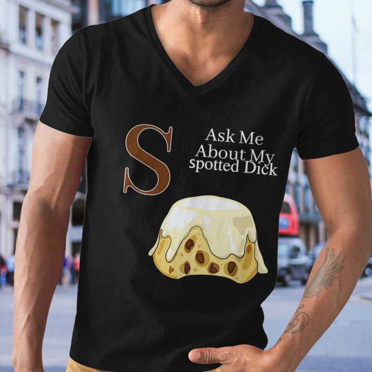 Funny Spotted Dick Pastry Chef British Dessert Gift For Men Women Men V-Neck Tshirt