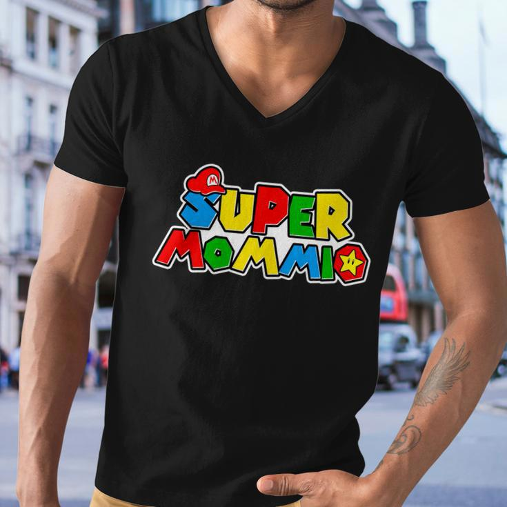 Funny Super Mommio Mothers Day Gamer Men V-Neck Tshirt