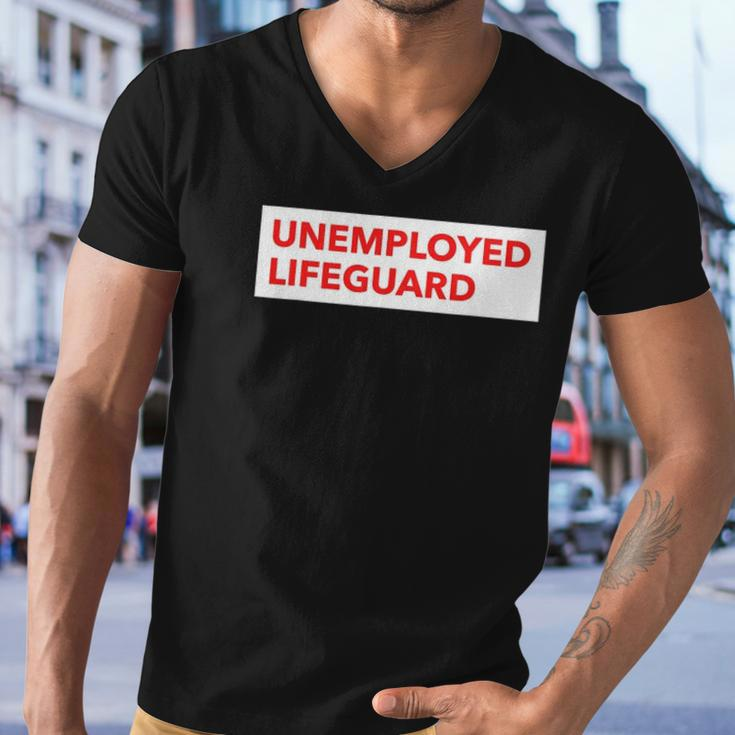 Funny Unemployed Lifeguard Life Guard Men V-Neck Tshirt