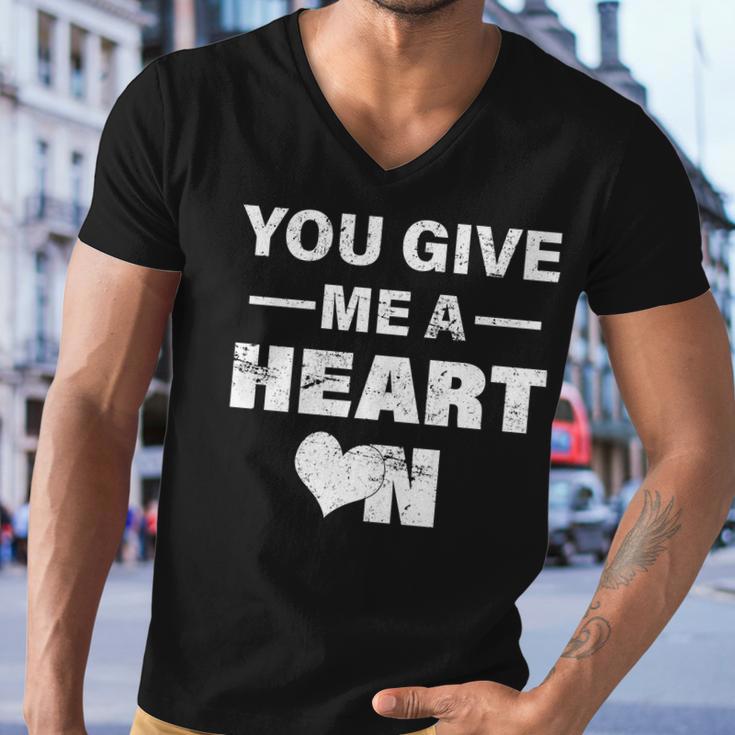 Funny Valentines Day Give Me A Heart On Men V-Neck Tshirt