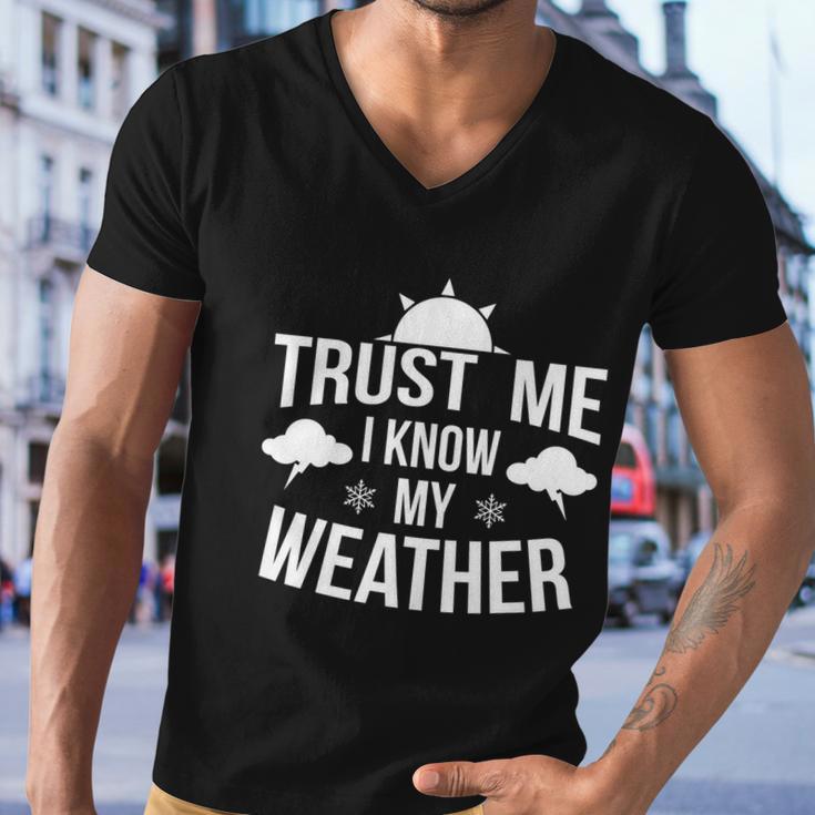 Funny Weather Meteorologist Gift Forecaster Weatherman Climate Fun Gift Men V-Neck Tshirt