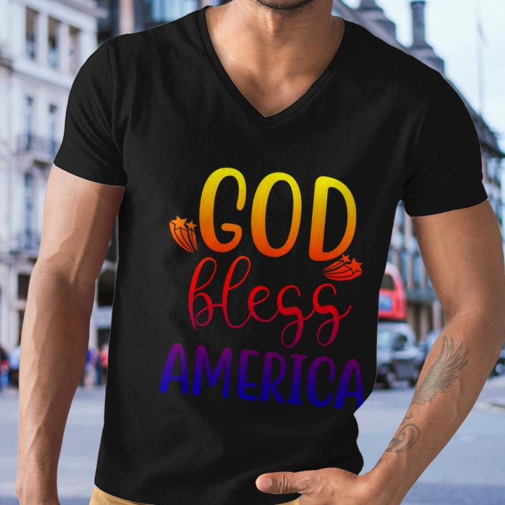 God Bless America 4Th July Patriotic Independence Day Great Gift Men V-Neck Tshirt
