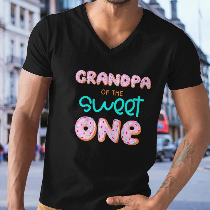 Grandpa Of Sweet One First Birthday Matching Family Donut Men V-Neck Tshirt