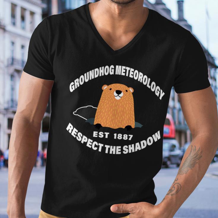 Groundhog Meteorology Respect The Shadow Tshirt Men V-Neck Tshirt