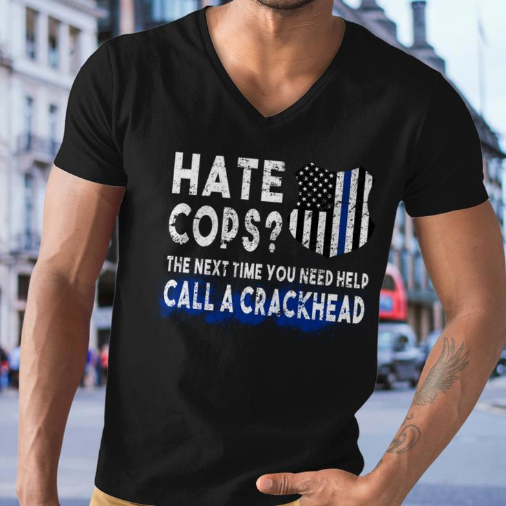 Hare Cops Need Help Call A Crackhead Men V-Neck Tshirt