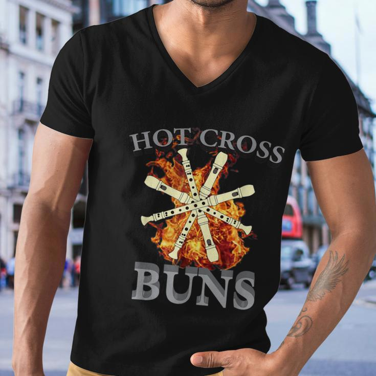 Hot Cross Buns Funny Trendy Hot Cross Buns Graphic Design Printed Casual Daily Basic Men V-Neck Tshirt