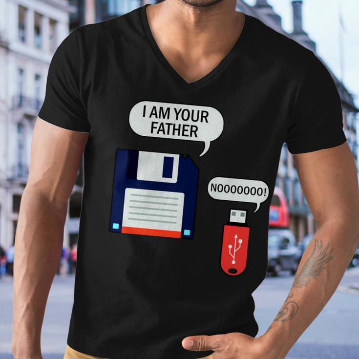 I Am Your Father Retro Floppy Disk Usb Tshirt Men V-Neck Tshirt