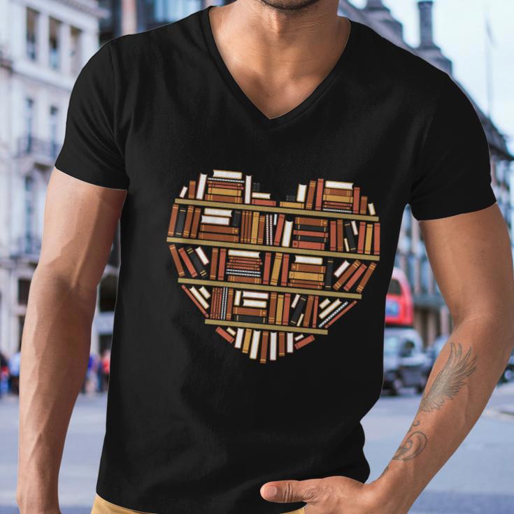 I Heart Books I Love Books Gift Men V-Neck Tshirt