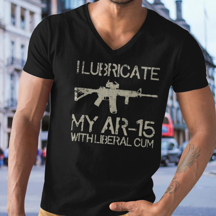 I Lubricate My Ar-15 With Liberal CUM Men V-Neck Tshirt