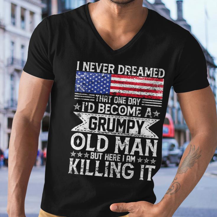 I Never Dreamed Id Become A Grumpy Old Man Men V-Neck Tshirt