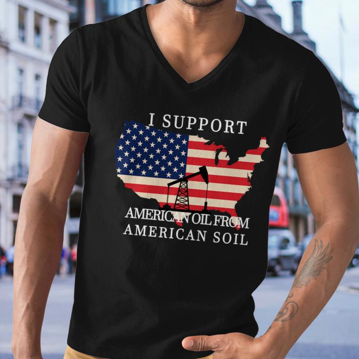 I Support American Oil From American Soil Keystone Pipeline Tshirt Men V-Neck Tshirt