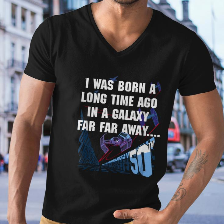 I Was Born A Long Time Ago 50Th Birthday Portrait Graphic Design Printed Casual Daily Basic Men V-Neck Tshirt