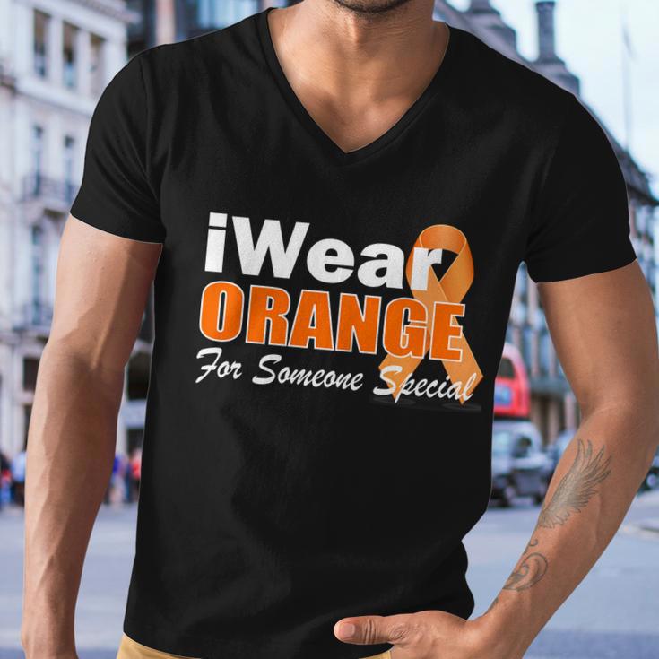 I Wear Orange For Someone I Love Leukemia Tshirt Men V-Neck Tshirt