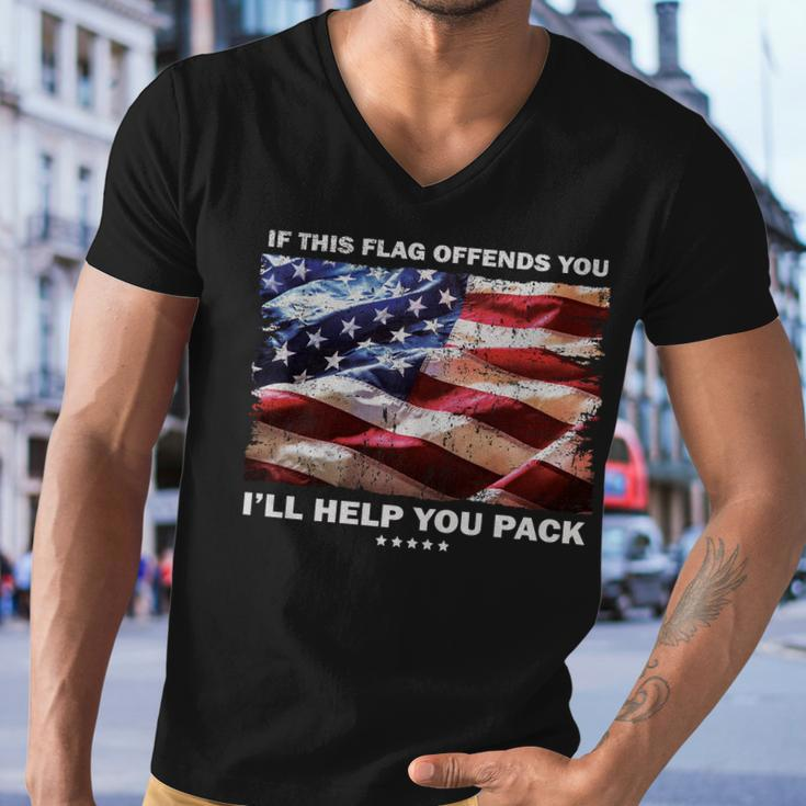 If This Flag Offends You Ill Help You Pack Tshirt Men V-Neck Tshirt