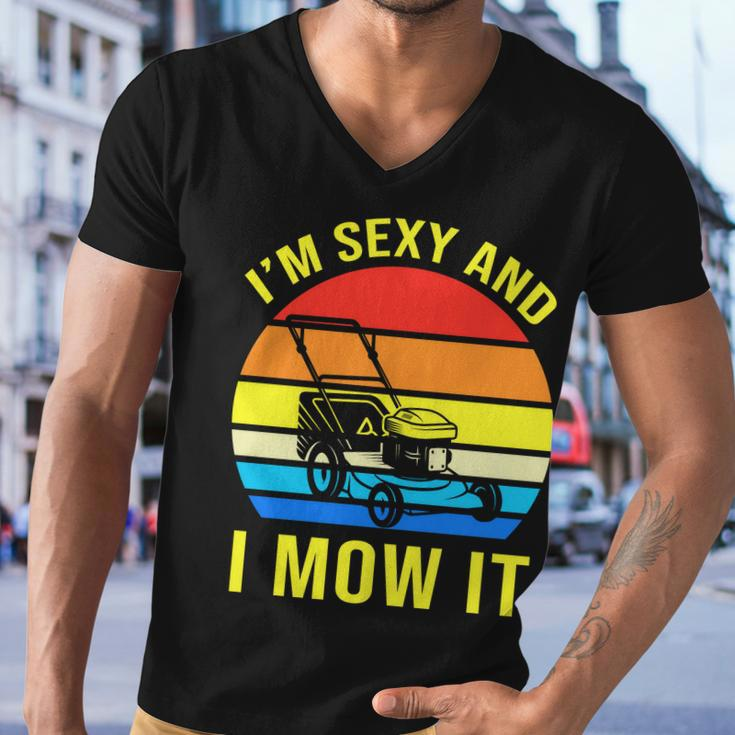 Im Sexy And I Mow It V2 Men V-Neck Tshirt