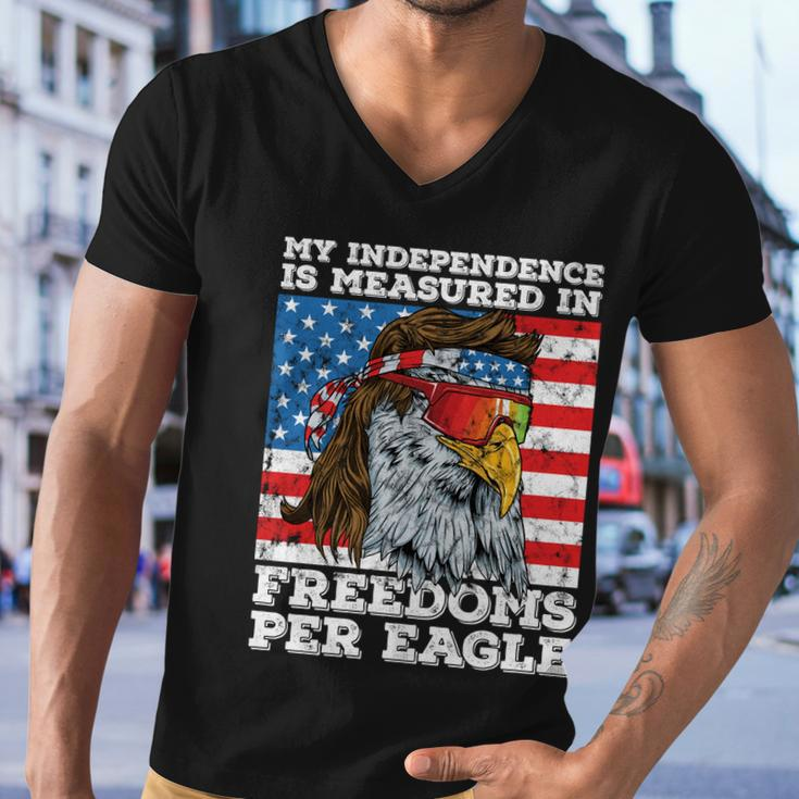 Independence Measured In Freedoms Per Eagle Usa 4Th Of July Cute Gift Men V-Neck Tshirt