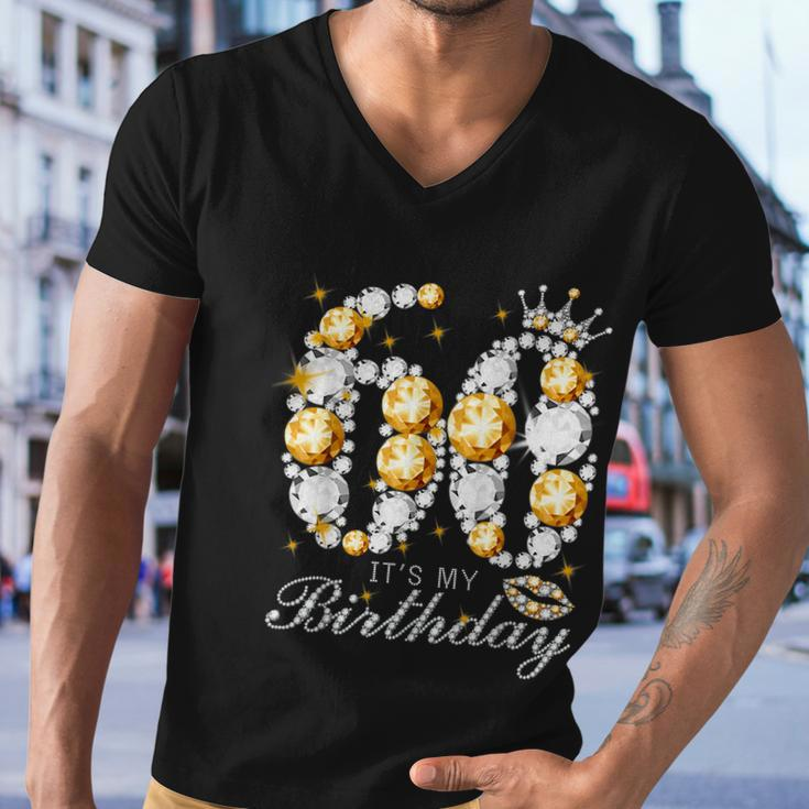 Its My 60Th Birthday Queen 60 Years Old Shoes Crown Diamond Men V-Neck Tshirt