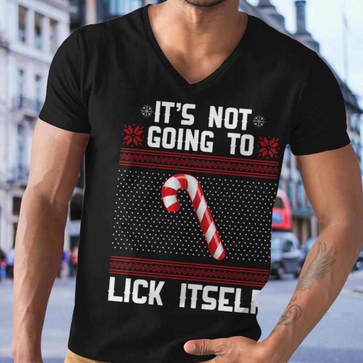 Its Not Going To Lick Itself Ugly Christmas Sweater Tshirt Men V-Neck Tshirt