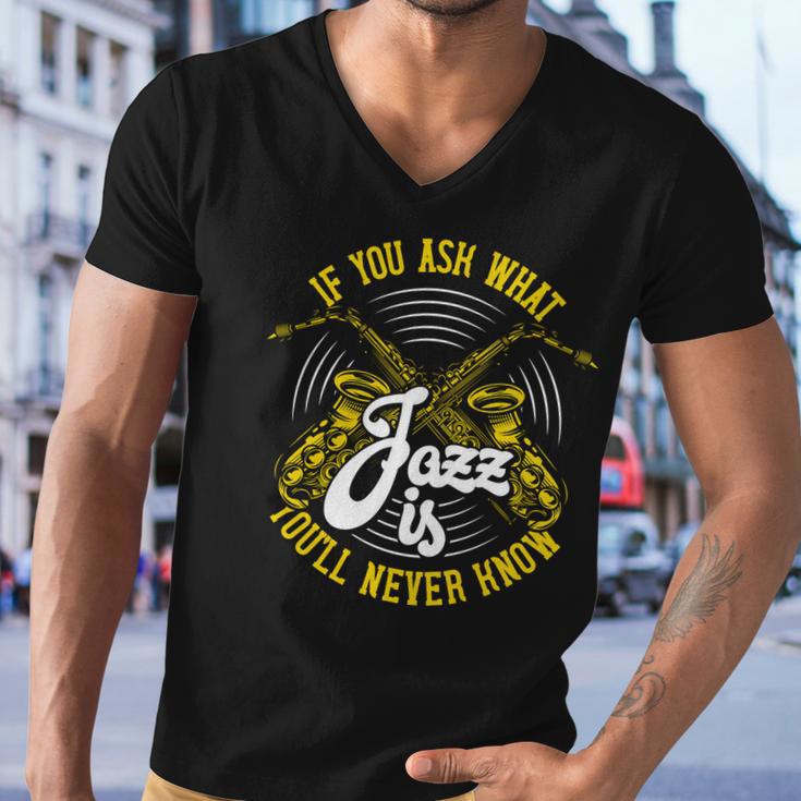 Jazz Player Men V-Neck Tshirt