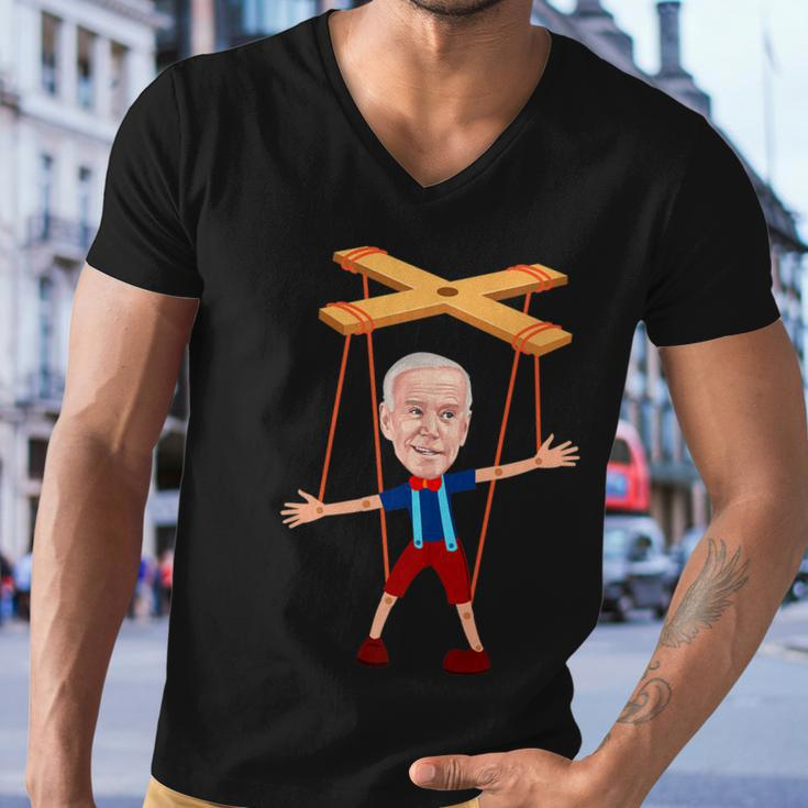 Joe Biden As A Puppet Premium Men V-Neck Tshirt