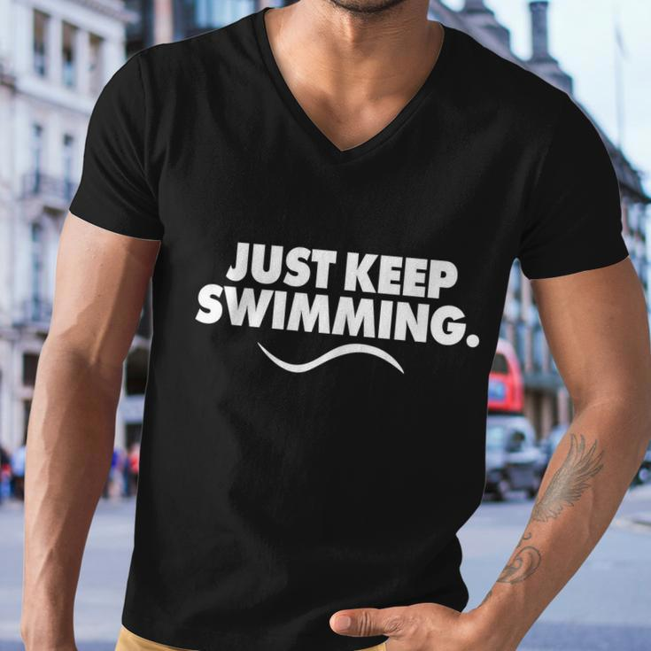 Just Keep Swimming Men V-Neck Tshirt