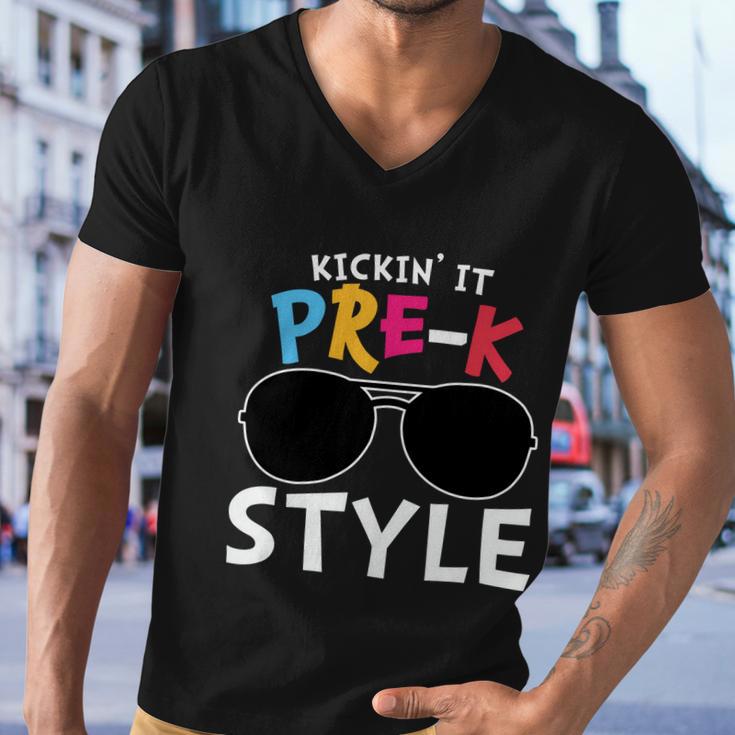 Kickin It Prek Sunglass Style Back To School Men V-Neck Tshirt