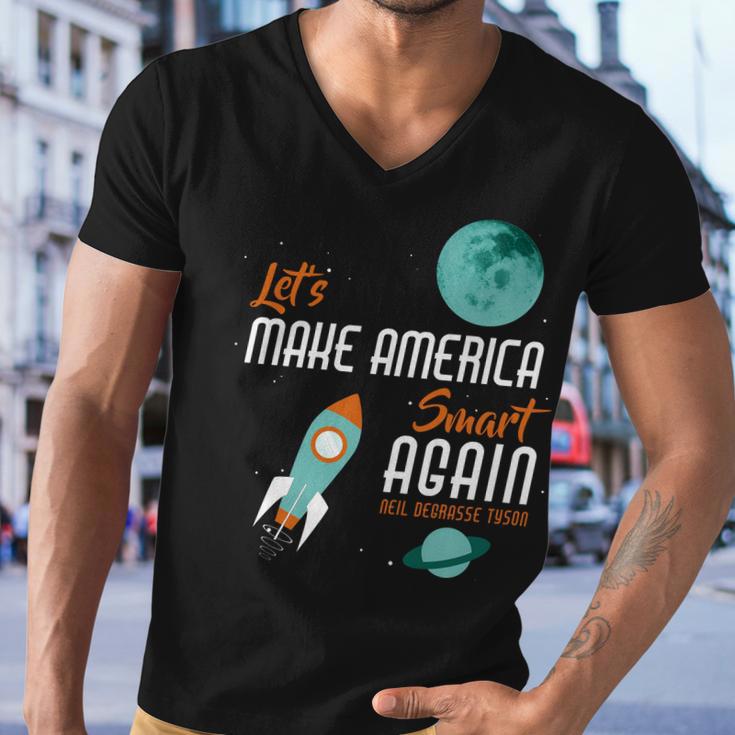 Lets Make America Smart Again Tshirt Men V-Neck Tshirt