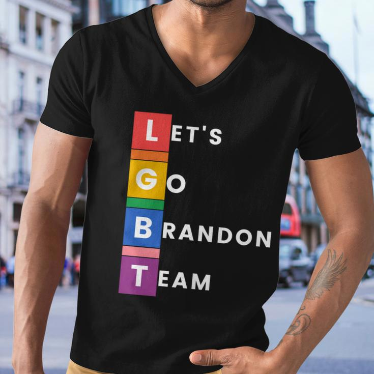 Lgbt Lets Go Brandon Team Funny Men V-Neck Tshirt