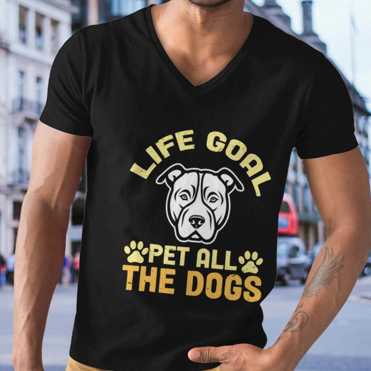 Life Goal Pet All The Dogs Nft Puppy Face Men V-Neck Tshirt