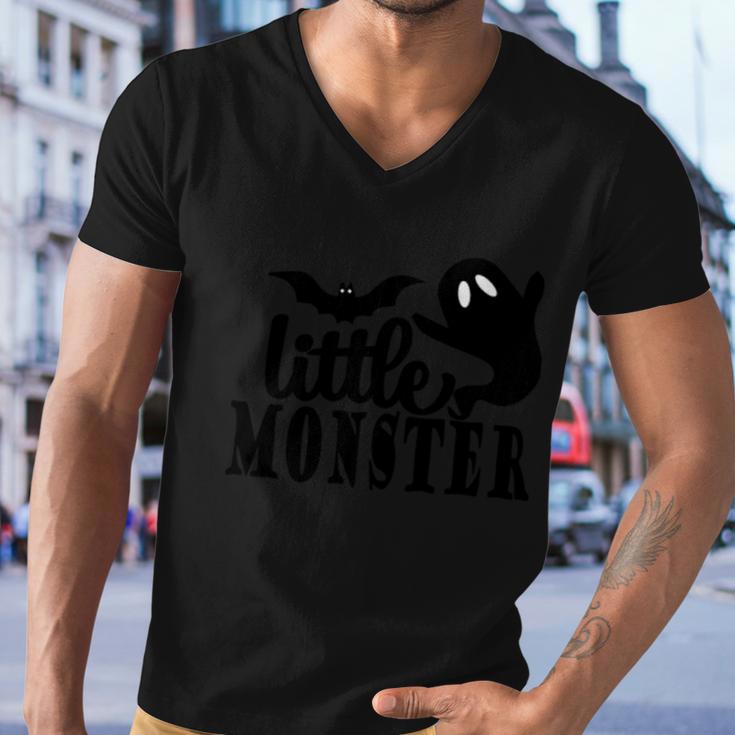 Little Monster Halloween Quote V2 Men V-Neck Tshirt