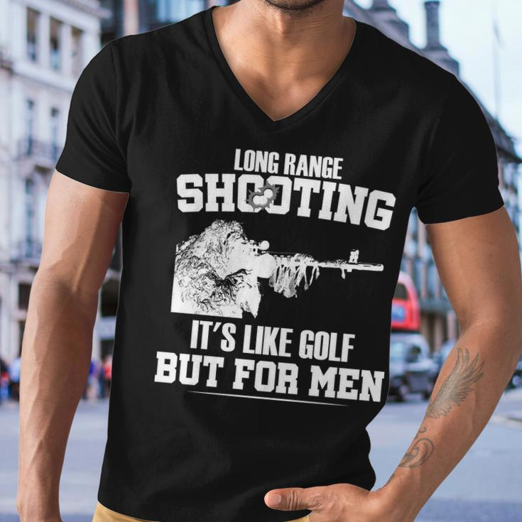 Long Range Shooting Its Like Golf But For Men Tshirt Men V-Neck Tshirt