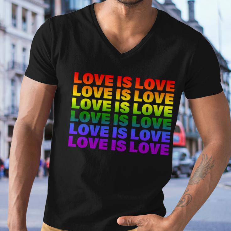 Love Is Love Lgbtq Rainbow Men V-Neck Tshirt