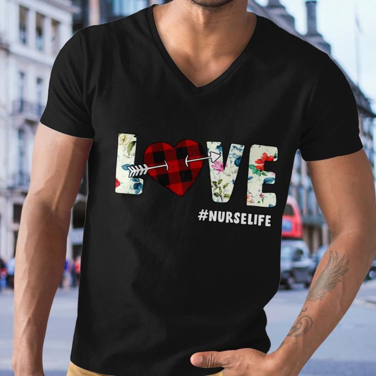 Love Nurselife Arrow Heart Tshirt Men V-Neck Tshirt