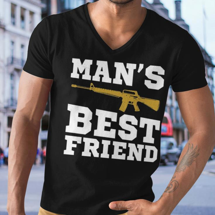Mans Best Friend V2 Men V-Neck Tshirt