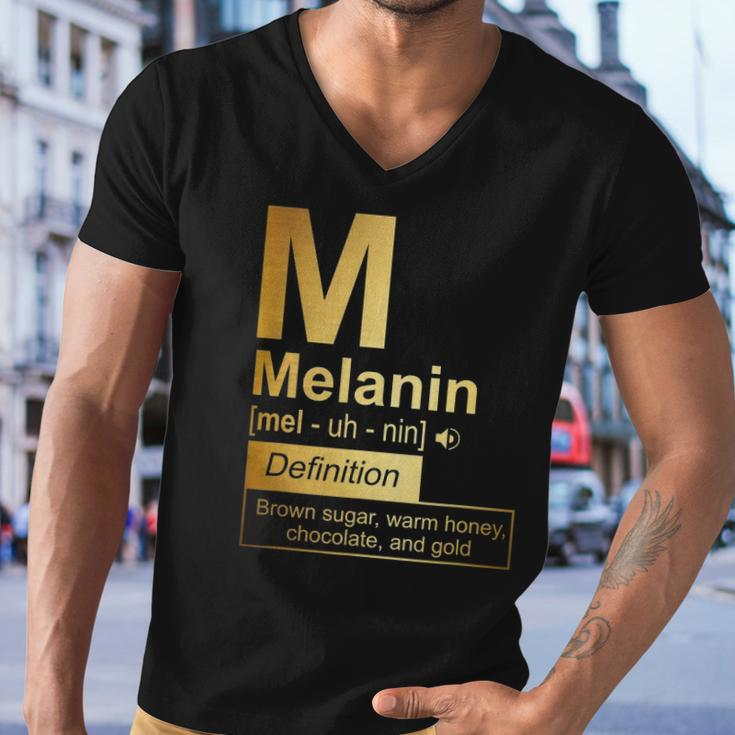 Melanin Brown Sugar Warm Honey Chocolate Black Gold Men V-Neck Tshirt
