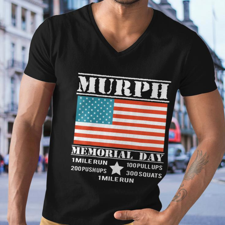 Memorial Day Murph Shirt Patriotic Flag 2019 Wod Challenge Tshirt Men V-Neck Tshirt