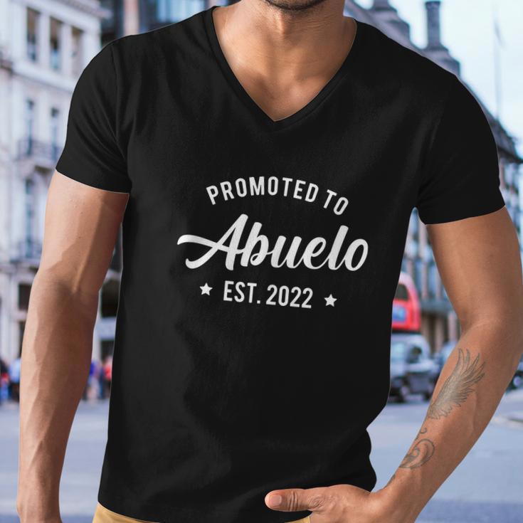 Mens Promoted To Abuelo 2022 Grandpa Grandfather Tshirt Men V-Neck Tshirt