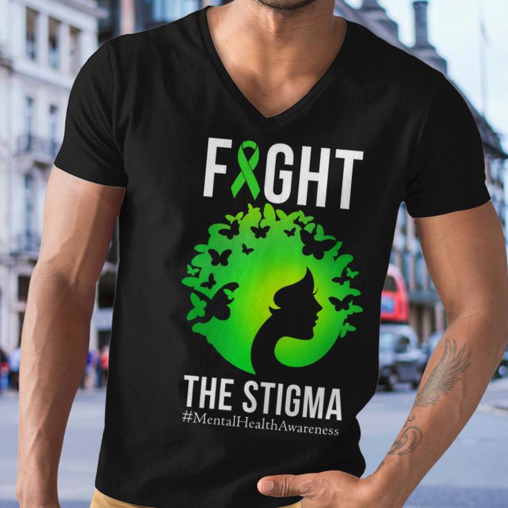 Mental Health Fight The Stigma Tshirt Men V-Neck Tshirt