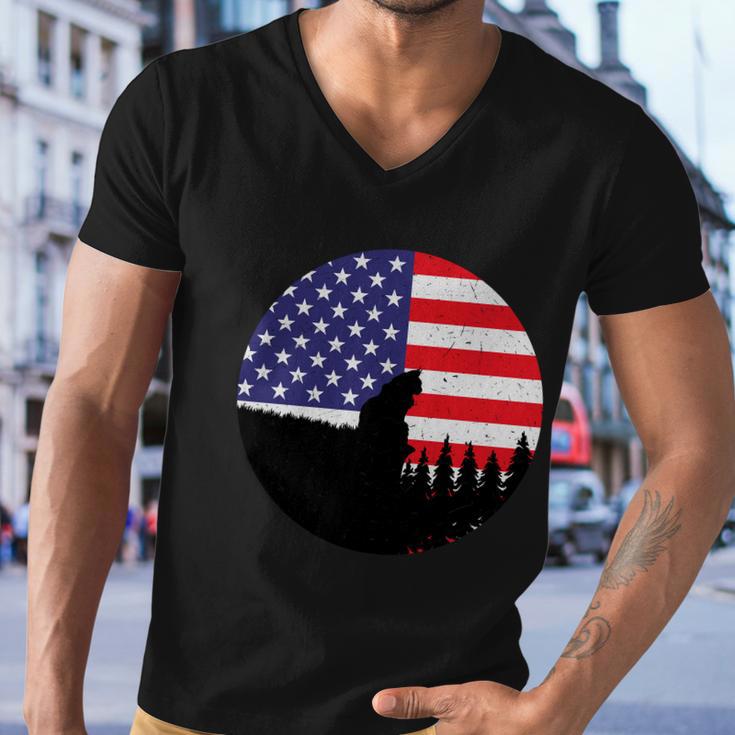 Meow 4Th Of July Cat Lover Cute Plus Size Graphic Shirt For Men Women Family Men V-Neck Tshirt