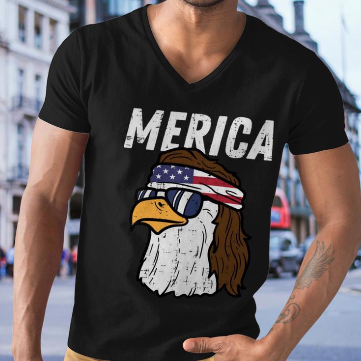 Merica Bald Eagle Mullet Sunglasses Fourth July 4Th Patriot Cool Gift V2 Men V-Neck Tshirt