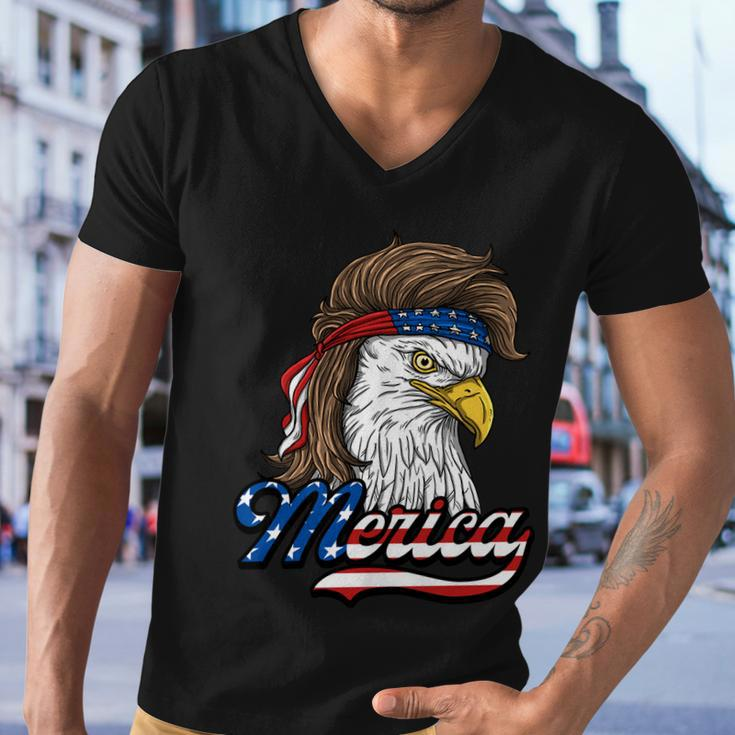 Merica Cute Gift Patriotic Usa Eagle Of Freedom Cute Gift 4Th Of July Gift Men V-Neck Tshirt
