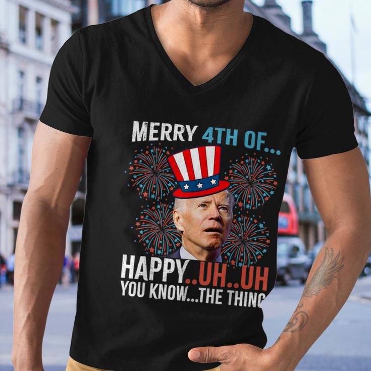 Merry 4Th Of Happy Uh Uh You Know The Thing Funny 4 July V2 Men V-Neck Tshirt