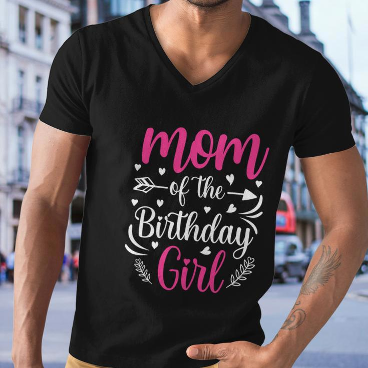 Mom Of The Birthday Girl Funny Mama Bday Party Men V-Neck Tshirt